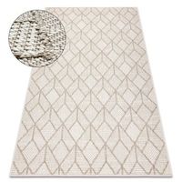 alfombra jersey 19231 beige - geometrico estructural lazo boho 140x190 cm