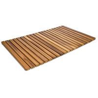 tarima  alfombra flexible para ducha y bano en madera de teca 50 x 80 cm