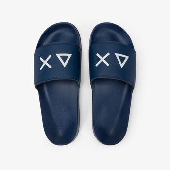 Sun68 Chanclas X36110 SLIPPERS LOGO-94 07 NAVY BLUE para hombre