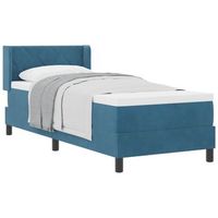 cama tapizada 203x80x88 cm  - azul