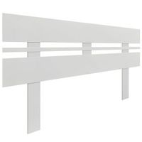 dhome cabecero blanco 140cm horizontal estilo ancho con patas madera reciclada dm herrajes incluidos 140cm horizontal ancho blanco