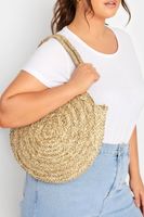 bolso circular de paja doble asa
