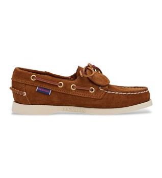 Sebago para mujer. 77131JW Mocasines de piel Portland Artisan Ox marrón (38), Plano, Cordones, Casual