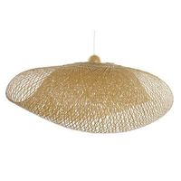 lampara techo bambu 105x60x45 doble natural