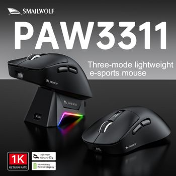 Ratón inalámbrico Bluetooth SMAILWOLF M6, diseño de pantalla todo en uno ligero, ratón Trimode PAW3311, carga de juego para ordenador portátil