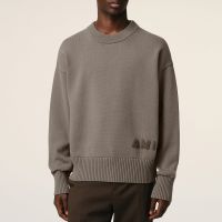 ami logo cotton-blend knit jumper - xxl