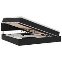 cama de almacenamiento led con colchon negro 200 x 200 cm vidaxl