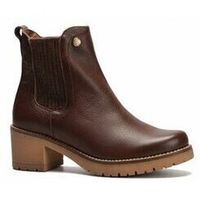 pitillos zapatos de tacon botin chelsea marron para mujer