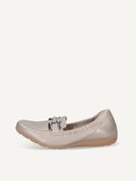 caprice moccasin grey made of leather without heel size 37