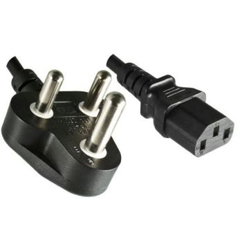 Cable de alimentación MicroConnect Suráfrica Tipo B+C a C13, 1.8 m, negro