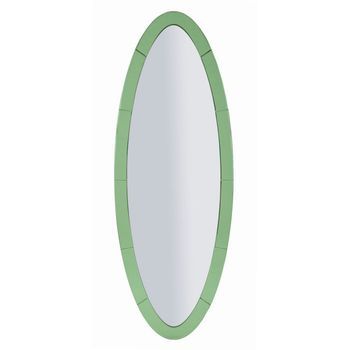 Espejo De Pared Con Marco De Cristal Verde 55x2x150 Cm