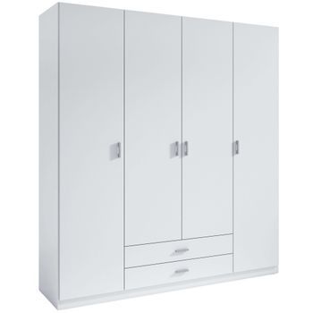 Armario Ropero Altea 4 Puertas Y 2 Cajones Color Blanco, 198 Cm (ancho) 51 Cm (profundo) 215 Cm (altura)
