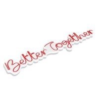 iluminacion led decorativa de plastico better together rojo 84x16x2 cm