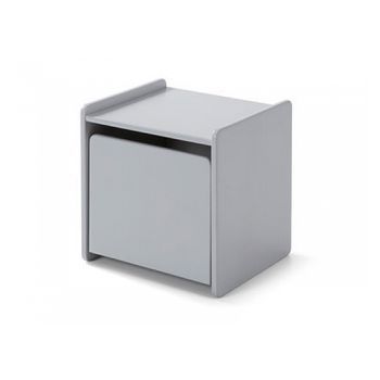 Vipack Kiddy Mesa De Noche Infantil Madera Lacada 1 Puerta L 40cm Gris