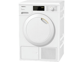 Secadora bomba de calor - Miele TCC560WP EcoSpeed, 8 kg, 11 programas, Display LED, Blanco