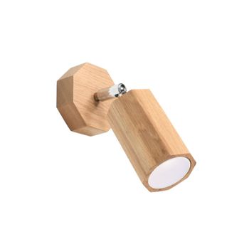 Lámpara de pared roble madera alt. 18 cm