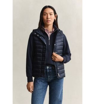 Gant para mujer. 4700480 Chaleco de plumón marino (S), Casual, Poliéster Reciclado
