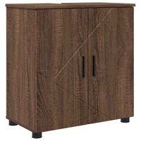 gabinete de bano roble marron 61 x 35 x 64 cm vidaxl