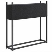 outsunny estante de lena con funda oxford 600d lenero de acero galvanizado robusto carga 250 kg para interior y exterior negro   aosom espana