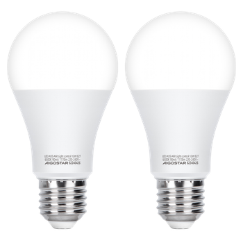 Aigostar Bombilla con Sensor Crepuscular, Bombilla LED A60 E27 12W Equivalente a 81W, Luz Blanca 6500K, 1170 Lm, Amanecer Hasta el Atardecer Encendido/apagado Automático, No Regulable, 2 Unidades