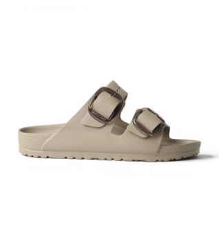 Birkenstock para mujer. 1030389 Sandalias Arizona Big Buckle EVA (Ajuste Estrecho) taupe (38), Plano, Ninguno, Casual