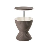 mesa cubitera nevera 48 cm polipropileno enfriador ajuste de altura marron aisa