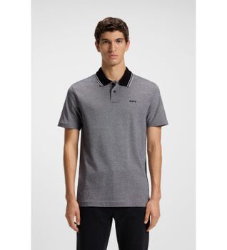 BOSS para hombre. 50507814 Polo Peoxford New negro (XL), Casual, Algodón, Manga corta