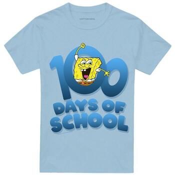 Spongebob Squarepants Camiseta 100 Days School para hombre