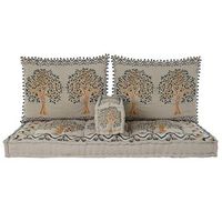 sillon set 4 algodon 145x76x1 arbol desgastado