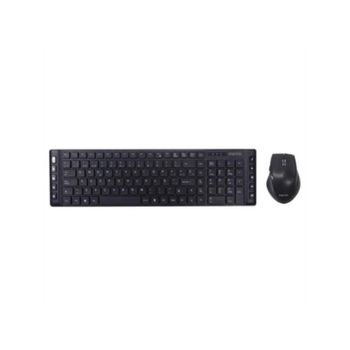 Teclado y Ratón Inalámbrico Approx APPMX430 QWERTY Español 105 Teclas 6 Botones Negro