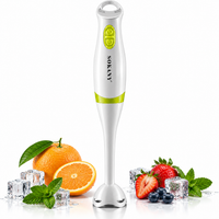 sokany batidora de mano electrica 200w batidora de mano de acero inoxidable con 2 velocidades minipimer multifuncional para triturar y mezclar alimentos cocina y hogar