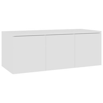 Mueble Tv | Mueble De Salón | Mesa De Tv Madera Contrachapada Blanco 80x34x30 Cm