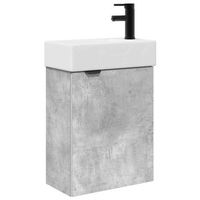 modulo de bano con griferia gris hormigon 455 x 225 x 84 cm vidaxl