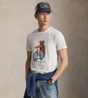 polo ralph lauren para hombre 710b16612002 camiseta custom slim fit con polo bear blanco s casual algodon manga corta