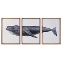 cuadro set 3 abeto cristal 150x2x70 ballena