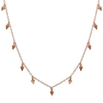 Cadena de plata 925 chapada en oro rosa