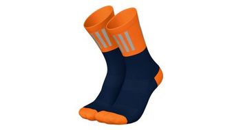Calcetines de running incylence high viz v3 azul naranja fluo