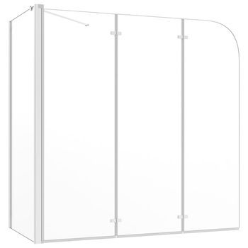 Mampara De Ducha De Vidrio Templado Transparente 120x69x130 Cm Vidaxl
