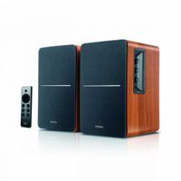 edifier r1280dbs active bluetooth bookshelf speakers - optical input - 20 wireless studio monitor speaker - 42w rms with subwoofer line out - wood grain
