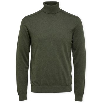 Selected Jersey Noos Berg Roll Neck Knit - Forest Green para hombre