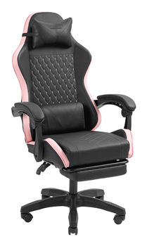 SILLA GAMER MARS GAMING MGCXBPK NEGRA Y ROSA RECLINABLE REPOSABRAZOS AJUSTABLE REPOSAPIES COJINES
