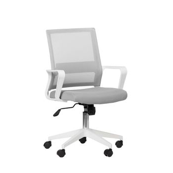 Silla de escritorio de polipropileno gris 60 cm x 95-105 cm