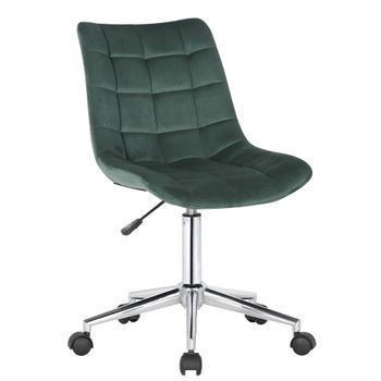 Silla De Oficina Medford En Terciopelo Verde 62x46x81 Cm Clp