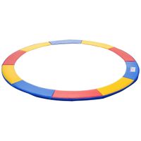 homcom cubierta de proteccion cojin borde para cama elastica y trampolines con diametro o244 cm multicolor   aosom espana