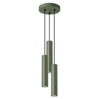 lampara colgante vaza verde oliva 3 luces