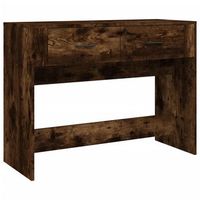 mesa consola  mesa de entrada  mesa auxiliar madera contrachapada roble ahumado 100x39x75 cm