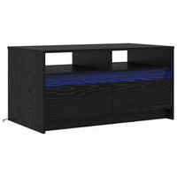 mesa de cafe  mesa de centro roble negro 90 x 50 x 45 cm madera de ingenieria