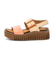 art para mujer 1157831f40030mu sandalias de piel 1578 brighton coral 37 3 a 5cm hebilla casual multicolor
