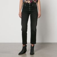 marant etoile jemina denim cropped straight-leg jeans - fr 40uk 12