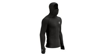 Sudadera compressport 3d thermo ultralight racing con capucha negra